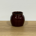 Vintage Red Ceramic Honey Pot