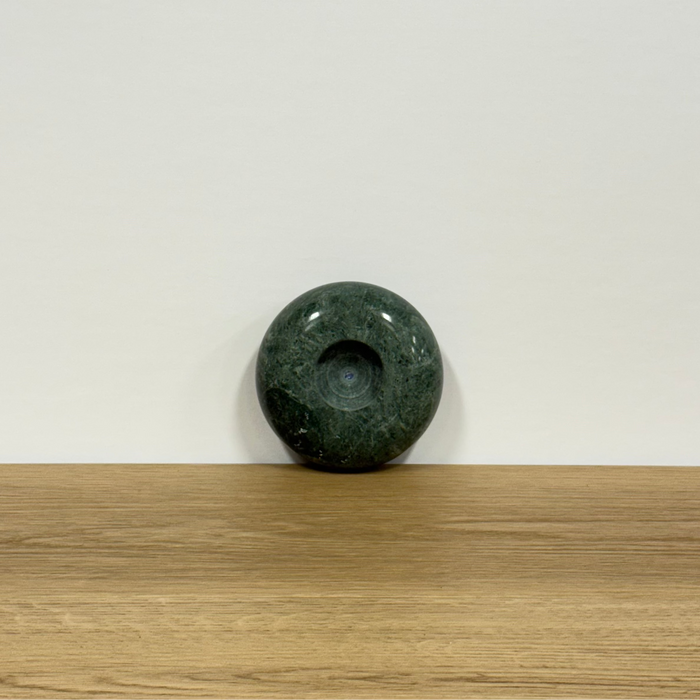 Vintage Green Marble Candlestick Holder