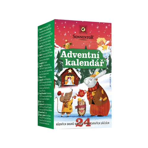 Čaj Adventní kalendář s básničkami bio čaj porcovaný 37,5 g Sonnentor fotografie č. 1