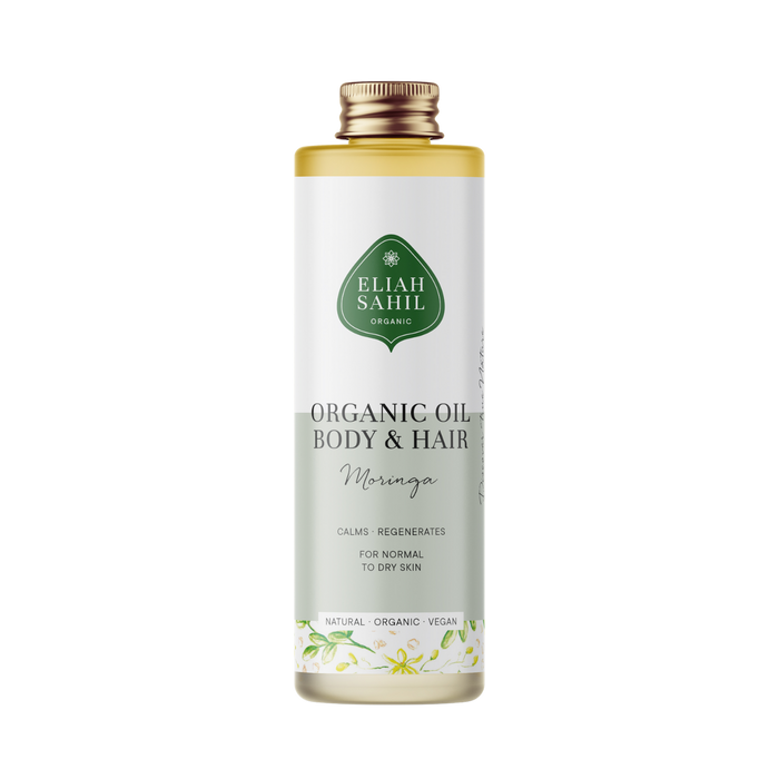 Pleťový olej Bio Pečující olej MANDARINKA - MORINGA pro problematickou pokožky a vlasy EXP 100 ml Eliah Sahil fotografie č. 1