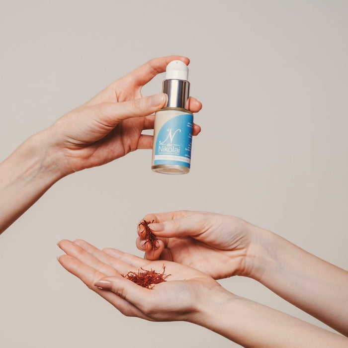 Pleťový krém Biodynamický veganský lehký pleťový fluid pro smíšenou a mastnou pleť Šafránové nebe 30 ml dieNikolai fotografie č. 2