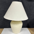 Ceramic Cream Textured Lamp 28"t