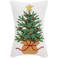 Christmas Tree Hook Pillow 12x8