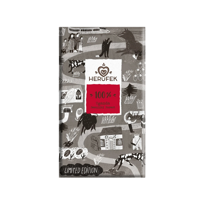 Čokoláda Čokoláda tmavá 100proc. single origin Semuliki Forest UGANDA BIO 50 g Herufek fotografie č. 1