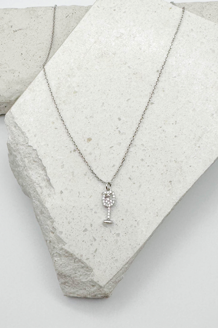 Dainty Wine Glass Necklace
