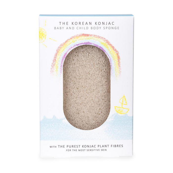 Konjac houba Dětská konjac houba na mytí 100proc. pure obdelníková v krabičce 1 ks Konjac Sponge fotografie č. 1