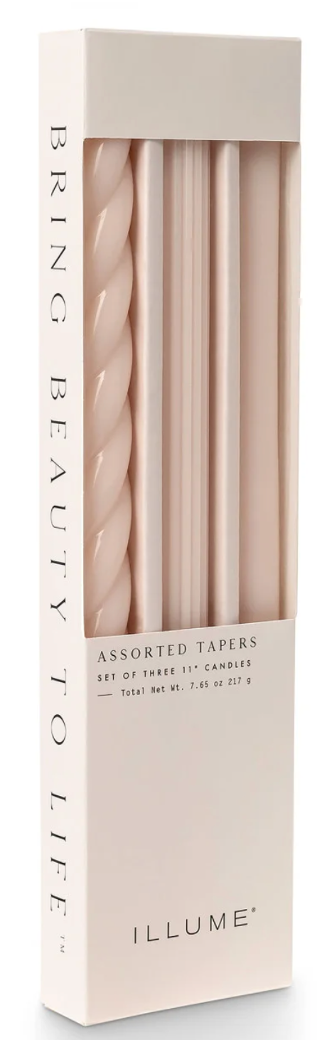 Driftwood Taper Candle - 3 Pack