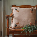 Embroidered Flower Pillow - 20"
