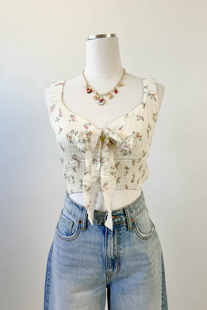 Front Tie Sleeveless Top