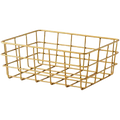 Gold Wire Rectangle Basket
