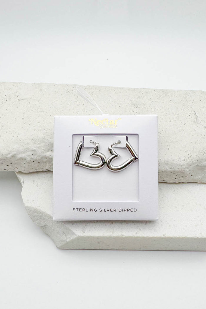 Heart Hoop Earrings