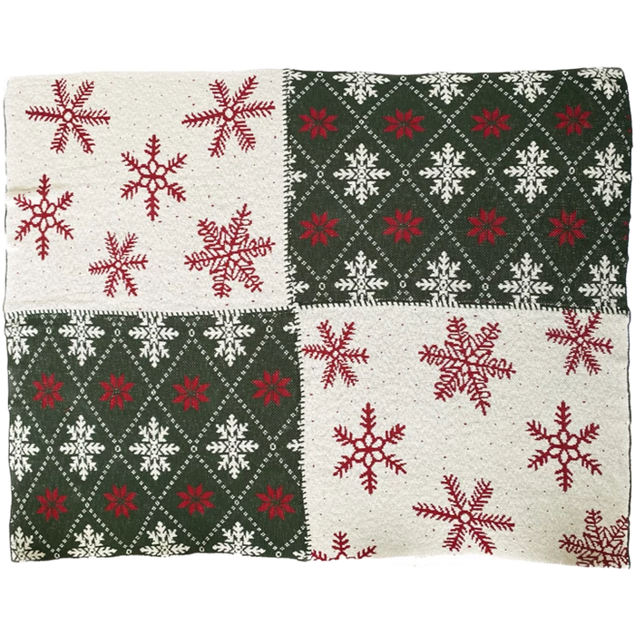 Holiday Patchwork Throw Blanket - 60"x50"