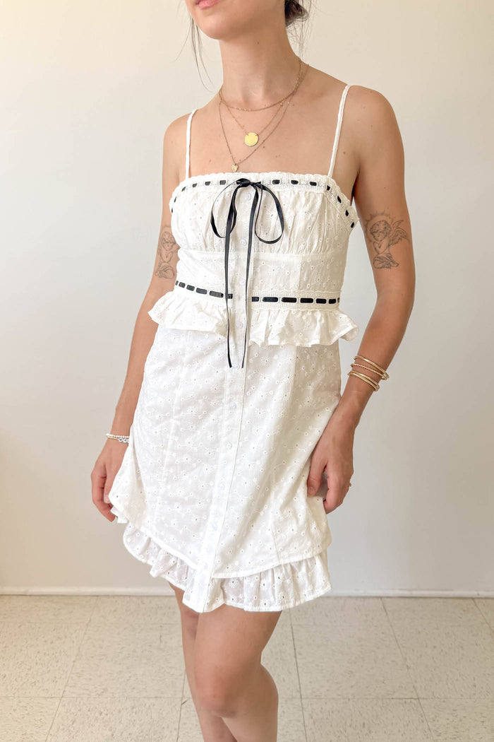 Lacey Eyelet Mini Dress