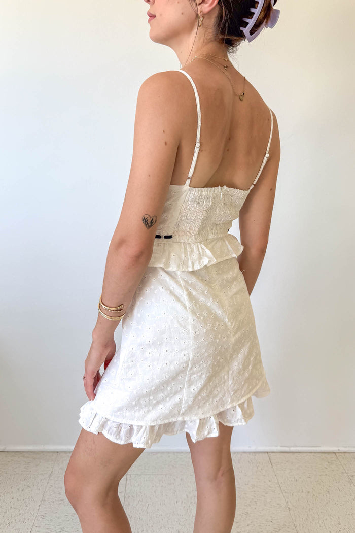 Lacey Eyelet Mini Dress