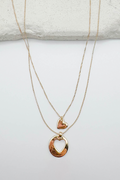 Layered Heart Cutout Necklace