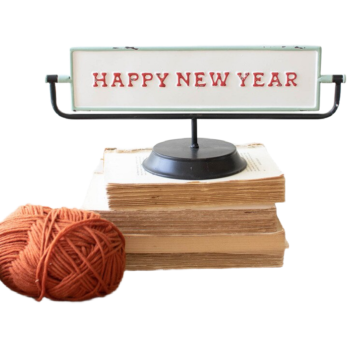 Merry Christmas // Happy New Year Reversible Sign