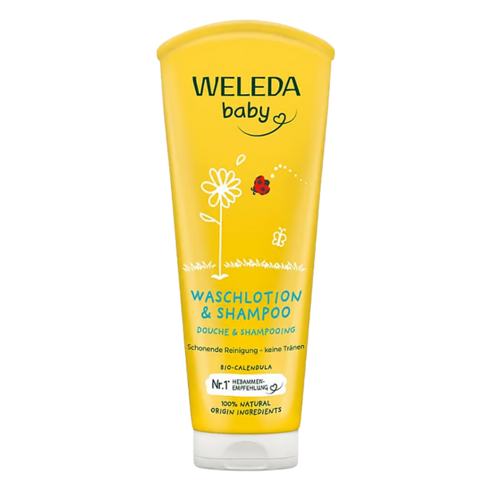 Sprchový krém 2v1 pro děti Měsíčkový dětský sprchový krém a šampon 200 ml Weleda fotografie č. 1