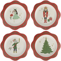 Nutcracker Melamine Plates, set of 4