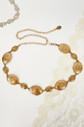 Oval Metallic Conch Belt
