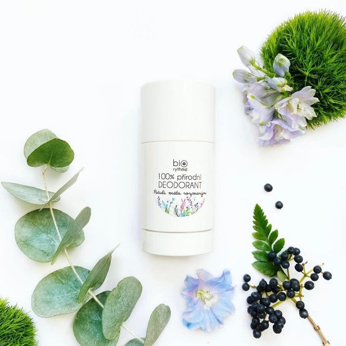 Deodorant Přírodní deodorant Pačuli, máta, rozmarýn 80 g Biorythme fotografie č. 2