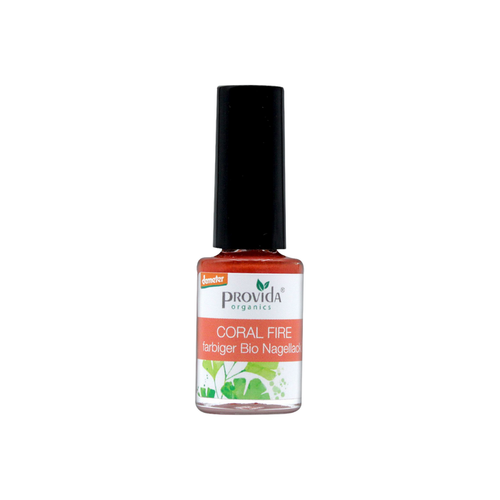 Lak na nehty Přírodní lak na nehty no. 20 - CORAL FIRE - TŘPYTIVÝ 5 ml Provida Organics fotografie č. 1