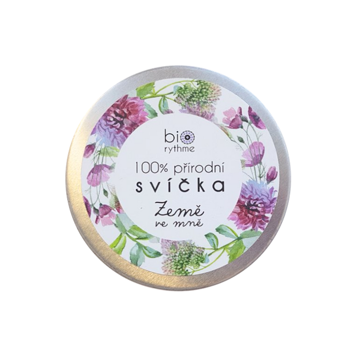 Aromaterapeutická svíčka Přírodní svíčka Země ve mně 70 g Biorythme fotografie č. 1