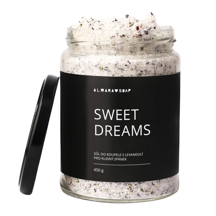 Koupelová sůl SWEET DREAMS Relaxační sůl do koupele s levandulí pro klidný spánek 450 g Almara Soap fotografie č. 1