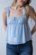 Tie Front Babydoll Tank