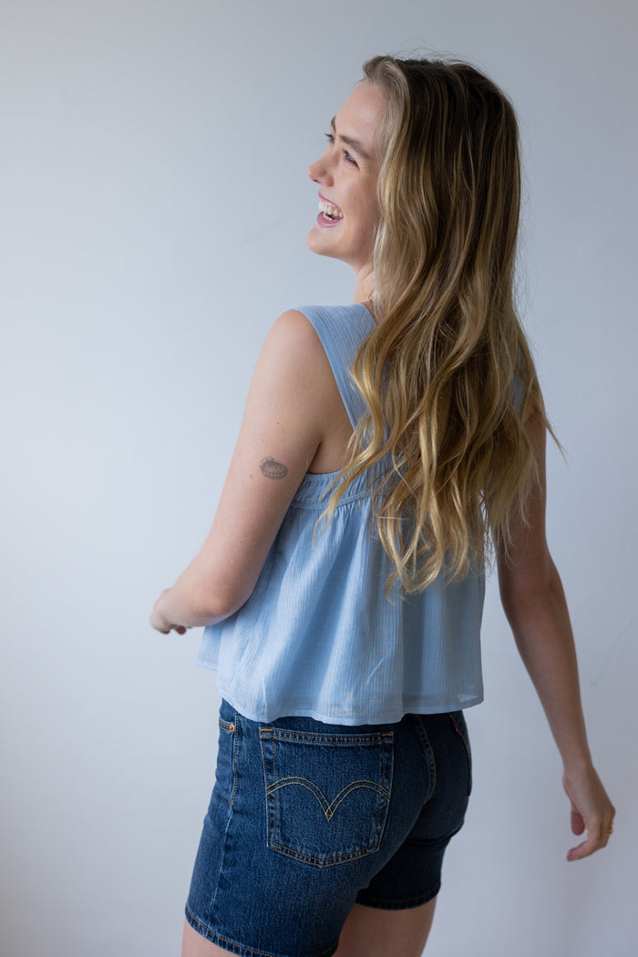 Tie Front Babydoll Tank