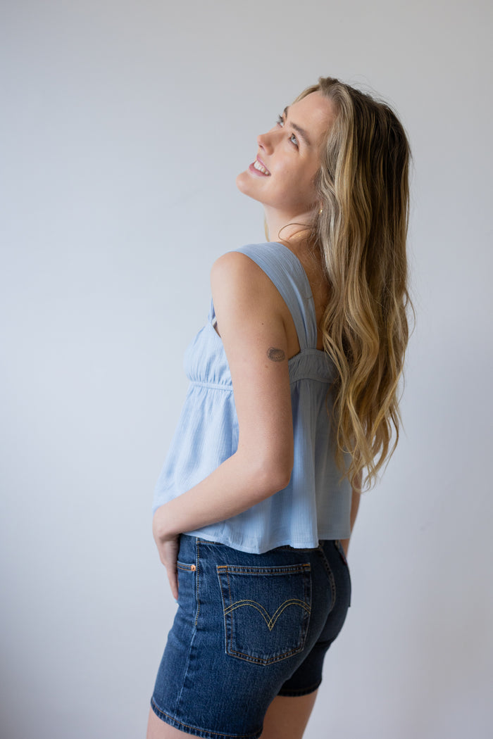 Tie Front Babydoll Tank