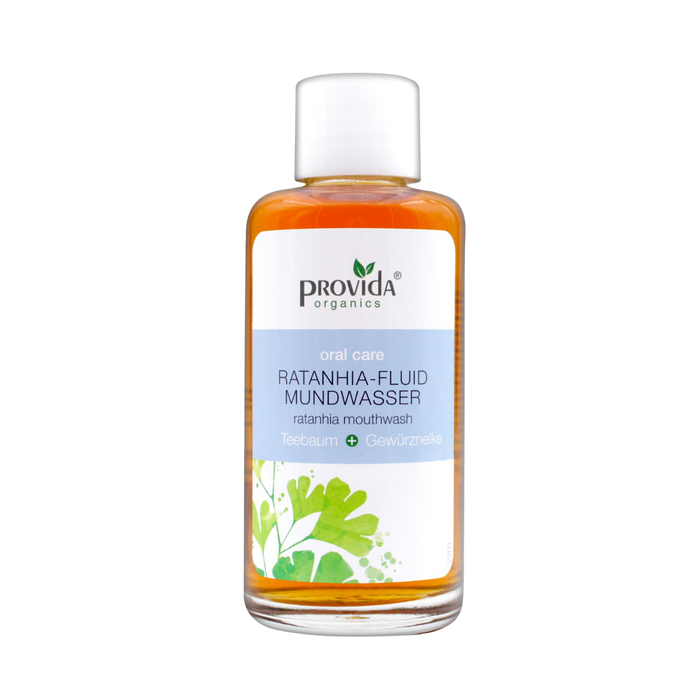 Ústní voda Ústní voda pro posílení a regeneraci zubů a dásní RATANHIA - HŘEBÍČEK 100 ml Provida Organics fotografie č. 1