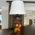 Vintage Fruit Table Lamp 23"t